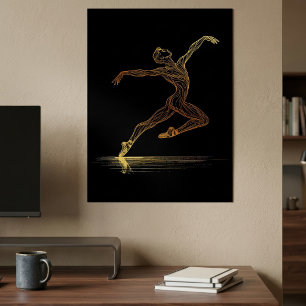 Golden Line Kunst, Dichtung und Musik Banca del Go Poster