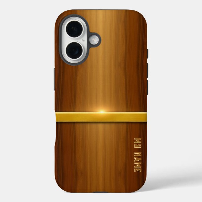 Golden Line Luxury Wood Case-Mate iPhone Hülle (Rückseite)