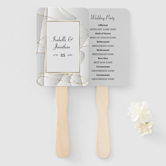 Golden Lines Fächer (Vorne und Hinten)