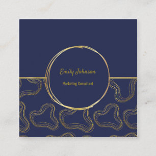 Golden Lines Style Solutions Business Card Quadratische Visitenkarte