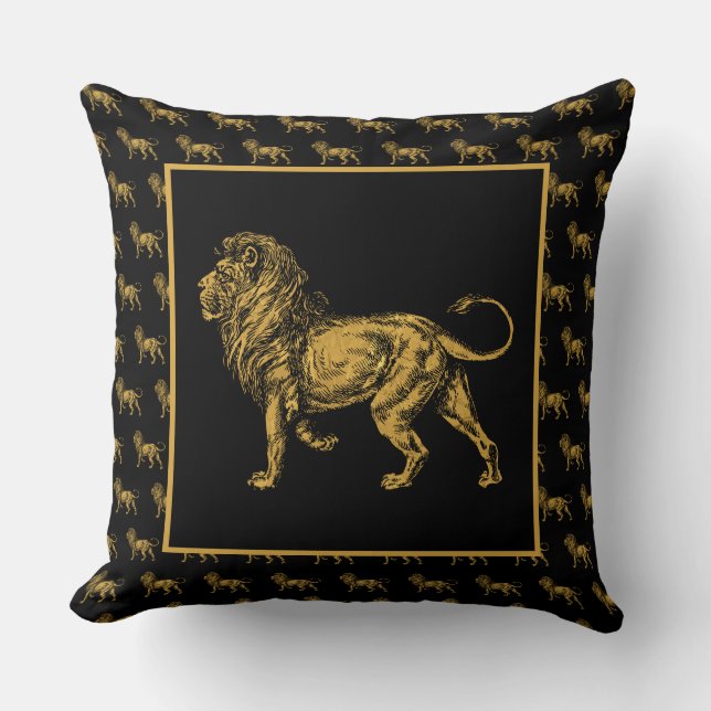 Golden Lion Black TP II Drehkissen Kissen (Vorderseite)