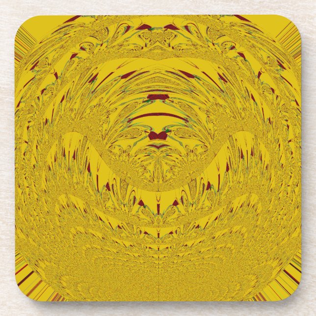 Golden Lion Head Printwerbung Getränkeuntersetzer (Vorderseite)