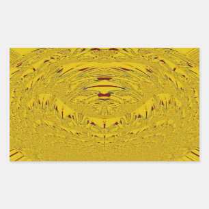 Golden Lion Head Printwerbung Rechteckiger Aufkleber