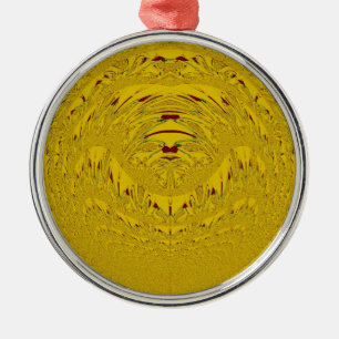 Golden Lion Head Printwerbung Silbernes Ornament