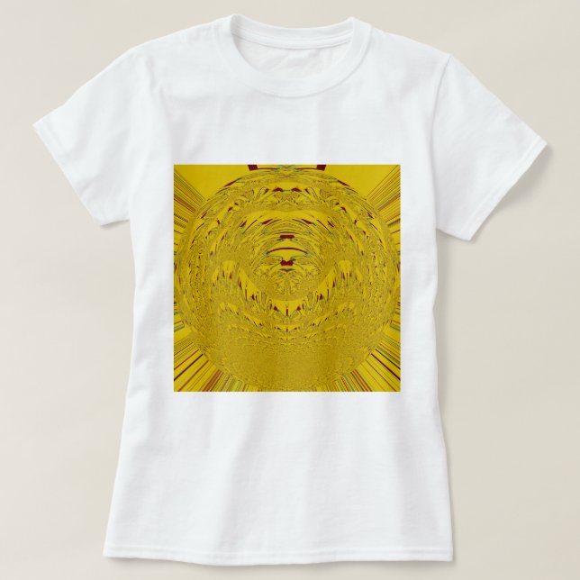 Golden Lion Head Printwerbung T-Shirt (Design vorne)