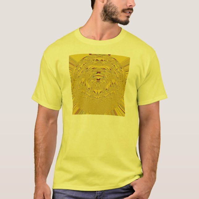 Golden Lion Head Printwerbung T-Shirt (Vorderseite)
