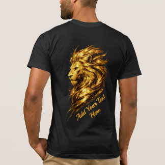 Golden Lion Legacy | Personalisierter Luxus-Goldlö T-Shirt