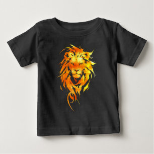Golden Lion Majestic Portrait Baby T-shirt
