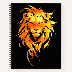Golden Lion Majestic Portrait Notizbuch