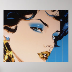 Golden Lipstick Poster