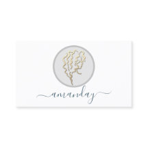 Golden Logo Friseur Makeust Artist Lash White