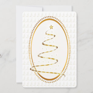 Golden Look Ribbon Weihnachtsbaum Feiertagskarte