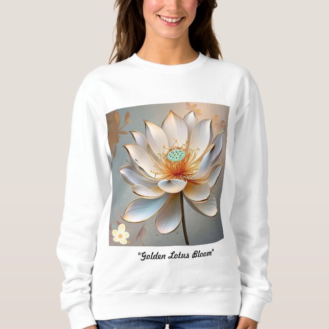 "Golden Lotus Bloom" Sweatshirt (Vorderseite)
