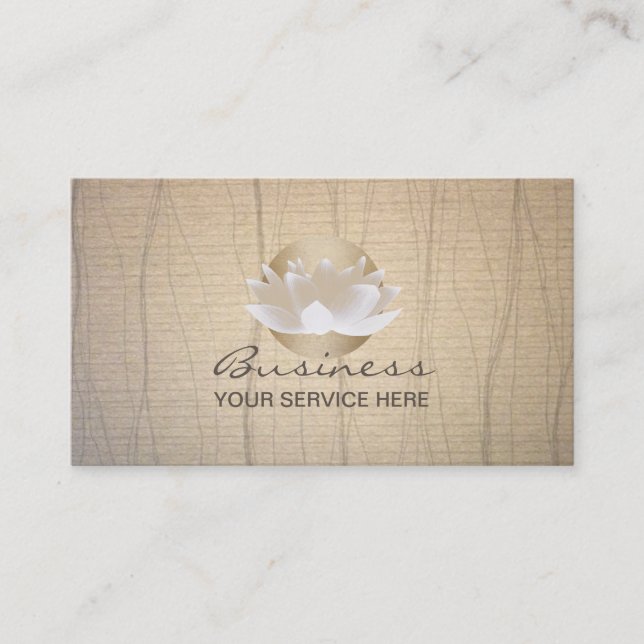 Golden Lotus Blume & Lotus Visitenkarte (Vorderseite)