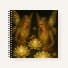 Golden Lotus Fairy Gift Magical Fantasy Notizbuch