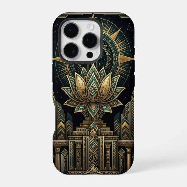 Golden Lotus Flower | iPhone 16 Pro Case  Hülle (Rückseite)