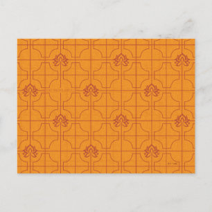 Golden Lotus Grid Pattern - The White Lotus Postkarte