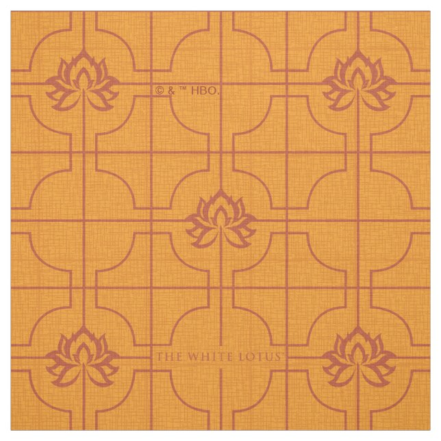 Golden Lotus Grid Pattern - The White Lotus Stoff (Muster)