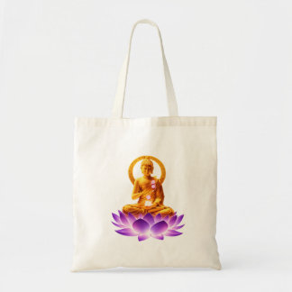 Golden Lotus Meditation Buddha Spiritual Yoga Desi Tragetasche
