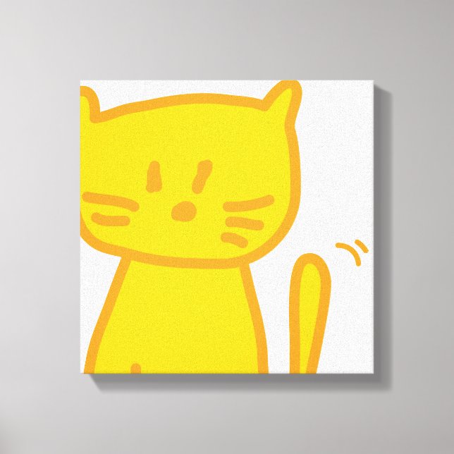 Golden Luck Cat Doodle Leinwanddruck (Vorderseite)