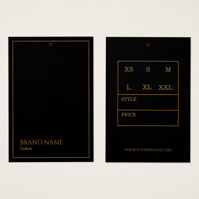 Golden Lux Modern Hang Tags (Vorne & Hinten)