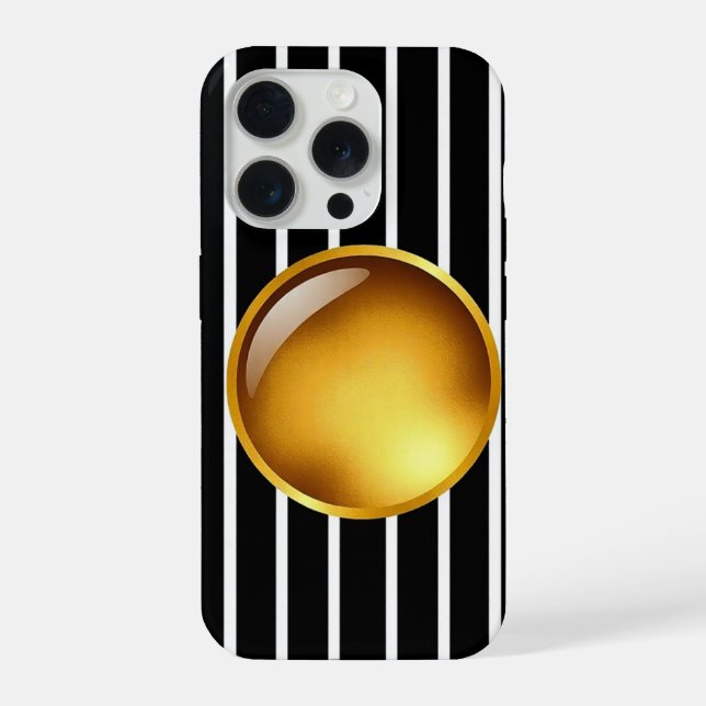 Golden Luxe Armor - Gold iPhone 15 Pro Fall Hülle (Rückseite)