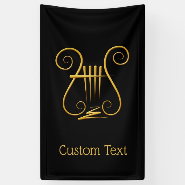 Golden Lyre Banner (Vertikal)