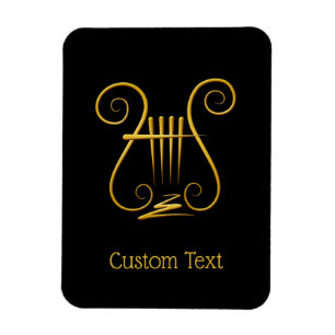 Golden Lyre Magnet
