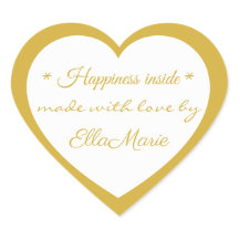 Golden Made with love by X, Custom Elegant