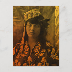 Golden Maghreb Jüdisches tunesisches Djerba Girl F Postkarte