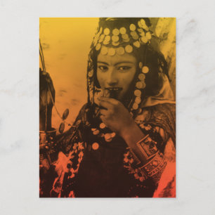 Golden Maghreb Ouled Naïl Berber Girl Female Frau Postkarte