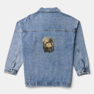 Golden Magical Floral Bouquet in Silver Frame Jeansjacke