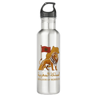 "Golden Majesty of Morocco | Lion & Arabic Kingdom Edelstahlflasche