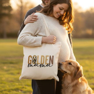 Golden Mama | Golden Retriever-Mama auf dem Weg Tragetasche