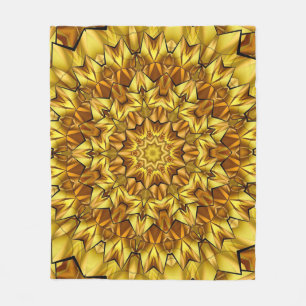 Golden Mandala Antique Abstract Design-63495 Fleecedecke