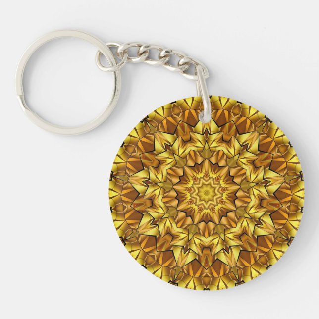 Golden Mandala Antique Abstract Design-63495 Schlüsselanhänger (Vorderseite)
