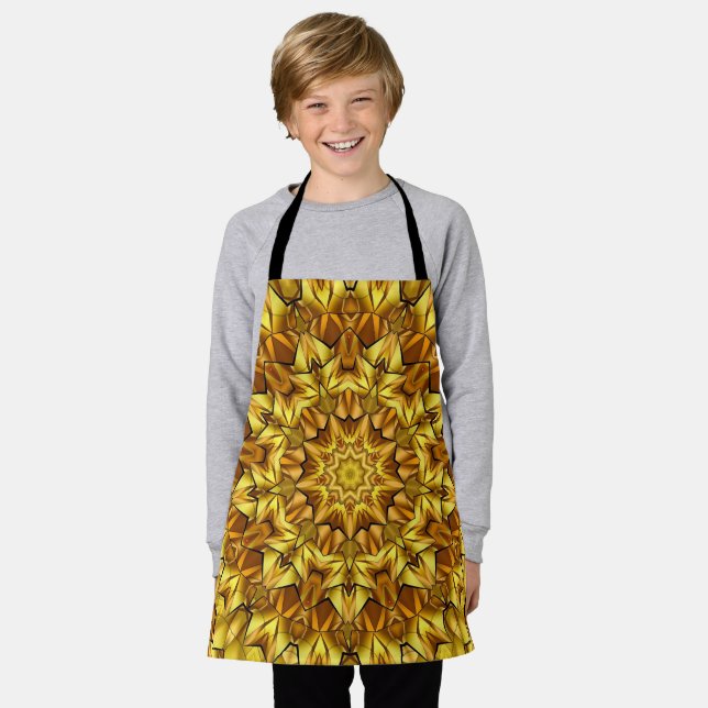 Golden Mandala Antique Abstract Design-63495 Schürze (Getragen)