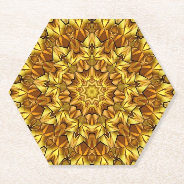 Golden Mandala Antique Abstract Design-63495 Untersetzer (Vorderseite)
