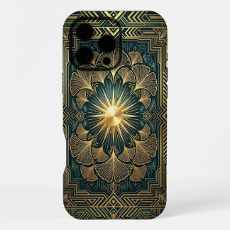 Golden Mandala Bloom | Gold iPhone 16 Pro Max case Hülle