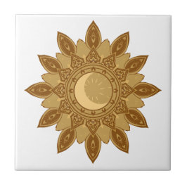 Golden Mandala Ceramic Fliese