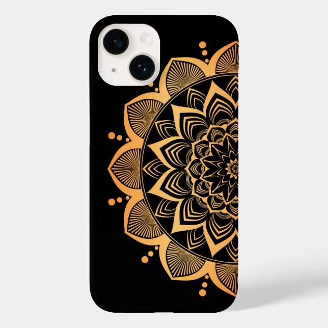 Golden Mandala Design Case-Mate iPhone Hülle (Rückseite)