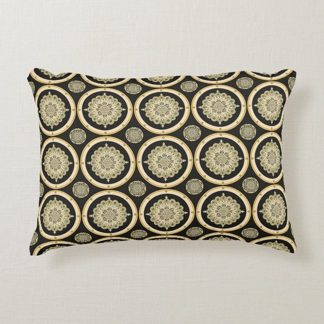 Golden Mandala Design Dekokissen (Vorderseite)