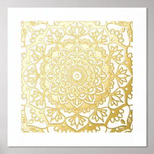 Golden Mandala Foliendrucke