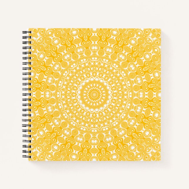Golden Mandala Geometric Pattern Notizbuch (Vorderseite)