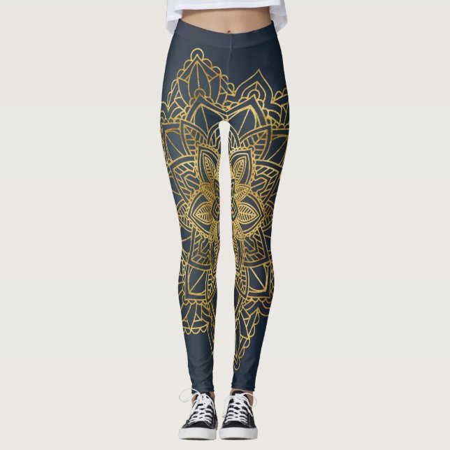 Golden Mandala Leggings (Vorderseite)
