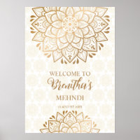Golden mandala Mehndi personalisierter Empfang