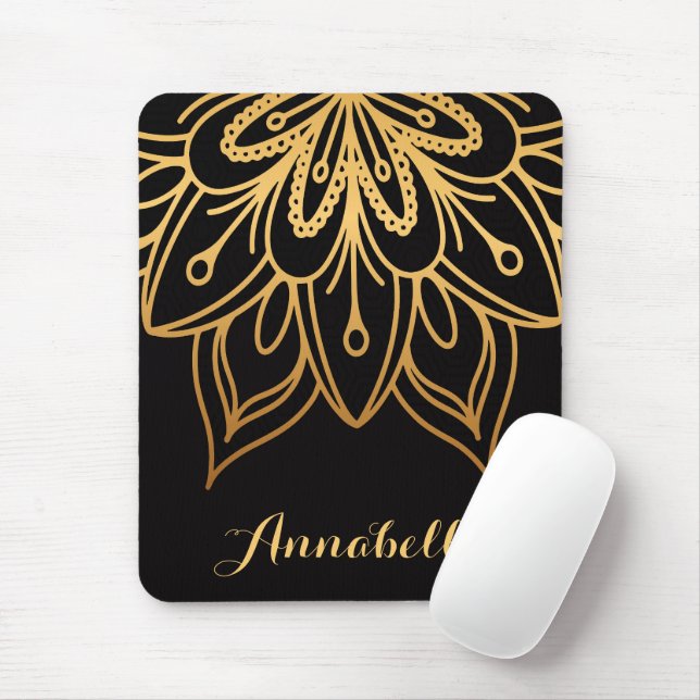 Golden Mandala Mousepad (Mit Mouse)