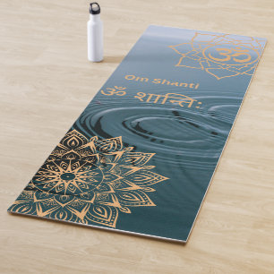 Golden Mandala Om Shanti Meditation Yogamatte