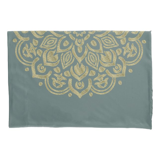Golden Mandala - Pillowcase Kissenbezug (Vorderseite)