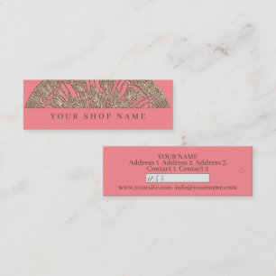 Golden Mandala - Preis-Tag - Visitenkarte